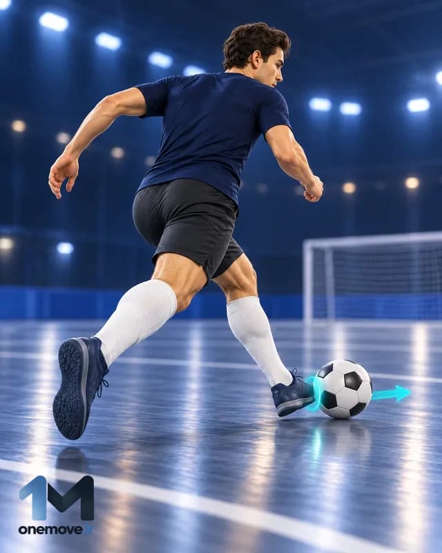 دریبل سرعتی با بیرون پا